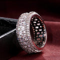CAOSHI Female Crystal Zircon Stone Ring Vintage Wedding Rings for Women Luxury Fashion 925 Silver Plated Ring