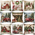 45x45cm Christmas Decorations Home & Sofa Cushion Cover Bed Decoration & Pillow Cover for Festive Home Appeal