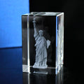 New Arrival Statue Liberty Blank 3D Laser Engraving Glass Crystal Blocks Couvenir