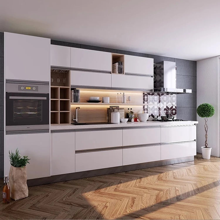 2024 New Arrival Custom Modern Modular Kitchen Cabinets Laminate Resin/Marble MDF Carcase Sink Hinge Faucet Direct Import China