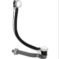 GOGO Copper Conjoined Bathtub Drain Pipe Rotary Type Bath Drainer Shower Room Drainage Pipe Accessories With Spillway Hole Downcomer