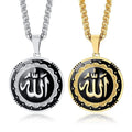SC Hot Sale Religious Arab Gold Silver Plated Simple Islamic Muslim Jewelry Allah Pendant Necklace for Men Women