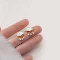 Solid 925 Sterling Silver Summer Golden Cloudy Tassel Zircon Wedding Stud Earrings for Women Jewelry Wholesale