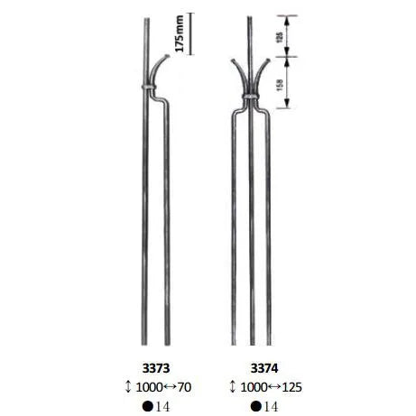 Spindle Ornamental Iron Staircase Baluster  for Staircase Railing Handrail Balcony Balustrade Gate Fence Parts