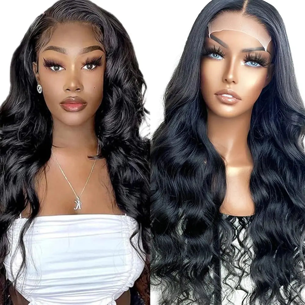 Wholesale Hair Vendor Body Wave Human Hair Brazilian Virgin 4x4 Lace Closure Wigs 180% Density Pre Plucked With Natural Hairline