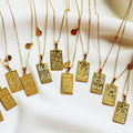 Dainty Astrology North Pluto Sun lion Pendant square 12 Zodiac Tarot Card Deck Jewelry Stainless Steel Zodiac Sign Necklace