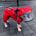 Waterproof Pet Raincoat Reflective Four-Legged Polyester Dog Clothes for Medium to Large Dogs Pet Apparel Pet Supplies