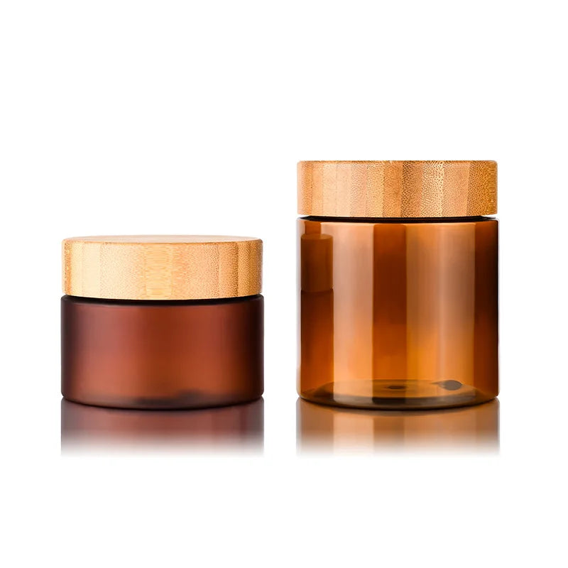 Body Butter Cream Frost Packaging Bottles 150ml 250ml Amber PET Cosmetic 5oz 8oz Plastic Jar Screw Cap Face Mask Eye Cream