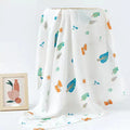 Customizable 2-Layer 100% Cotton Muslin Swaddle Blanket Animal Pattern Wrap Wearable for Newborns Knitted Hospital Grade Baby