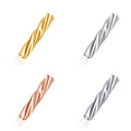 10mm 15mm 925 Sterling Silver Rhodium Plated Twisted Tube Spacer Beads for Jewelry Making Finding