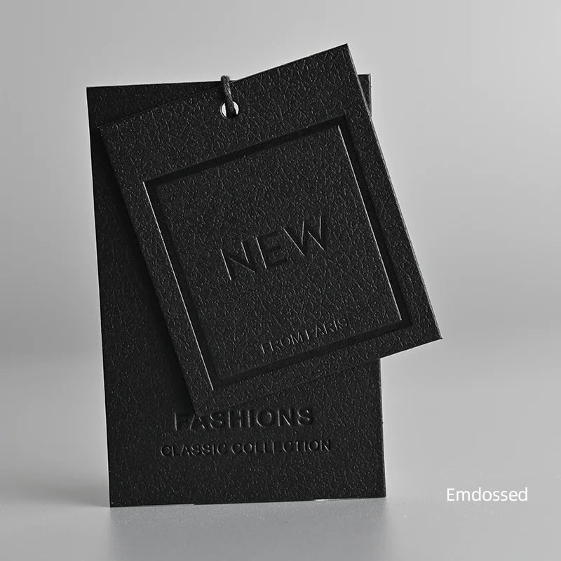 Custom Luxury Hanging Label Free Swing Hangtag Printed Paper hang Tag