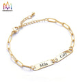 Multiple Name Charm Bracelet for Friendship Couples Names Bracelet Custom Engraved Bracelet Personalized Christmas Gifts for Her