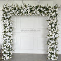 Silk Gypsophila Flower Arch Decoration White Rose Flower Wedding Arch Artificial Flower Arches Backdrop