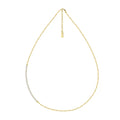 RINNTIN SC63 Fashion Jewelry  925 Sterling Silver Chain Necklace for Women 14K Gold Plated Chain Necklace With Cubic Zircon
