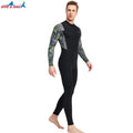 Men's New Full Body Wetsuit for Snorkeling and Diving Breathable Beach Swimwear with UV Protection Printed Rashguard Jump Suit