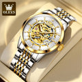 OLEVS 9920 Classy Gents Mechanical Watch Stainless Steel Band Water Resistant Luminous Auto Date Casual Watch Design