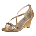 Gold Wedges Shoes for Women High Heels Sandals