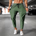Men's Workout Athletic Pants Elastic Waist Jogging Running Pants for Men with Zipper Pockets Breathable Quick Dry Track Pants