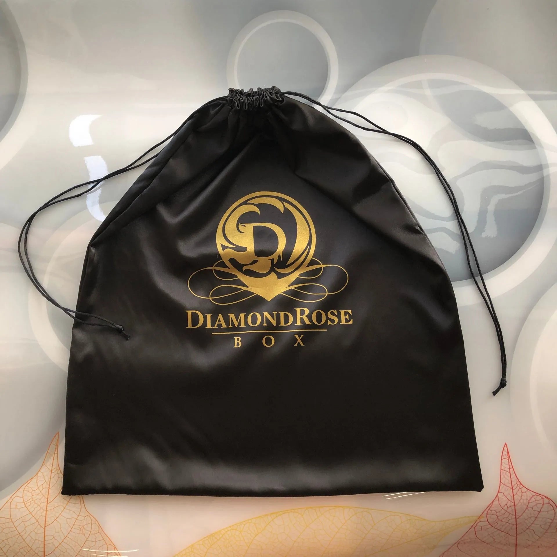 Flexography Custom Logo Printed Black Silk Gift Bag for Clothes PackingLarge Super Soft Silk Drawstring Packaging Pouch