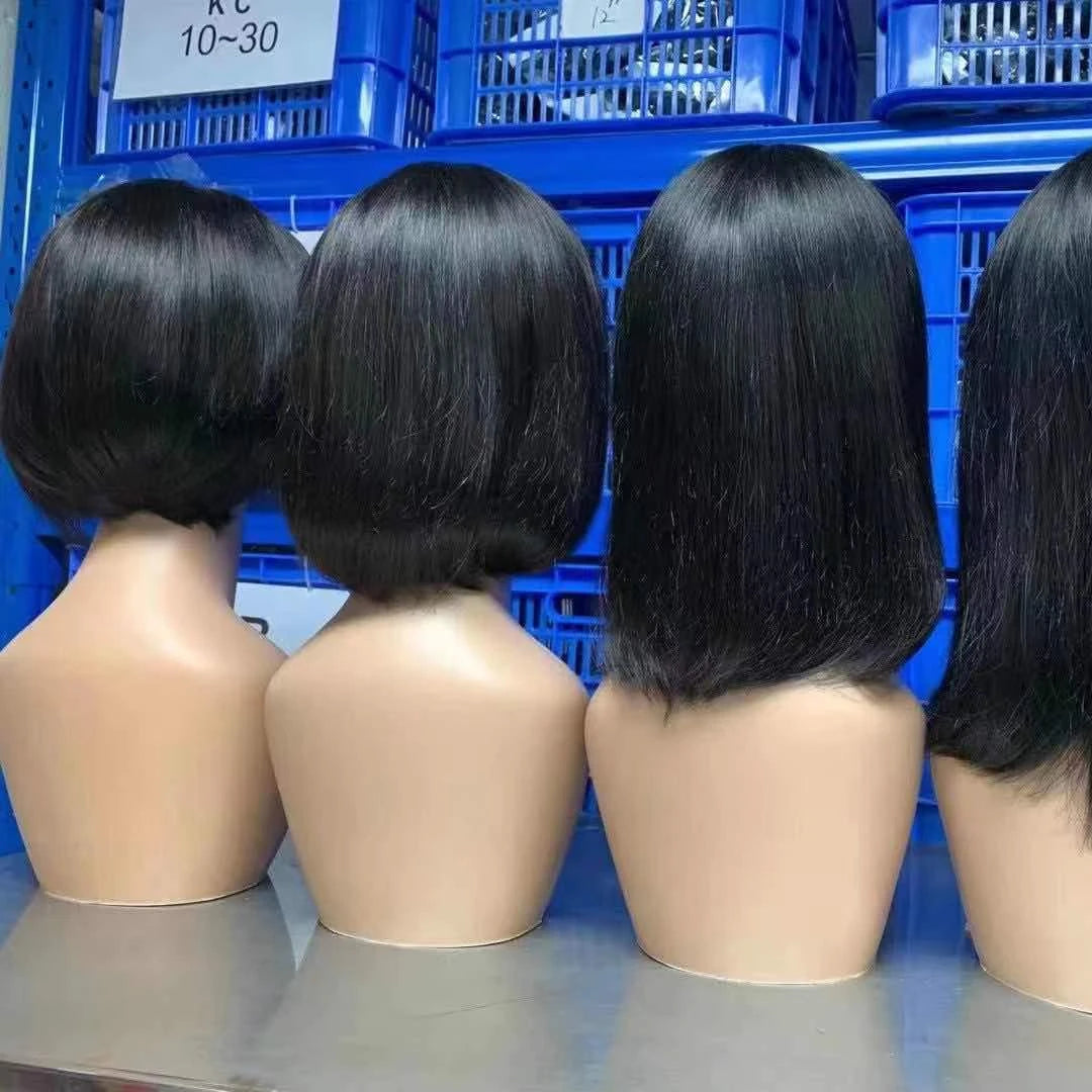 Wholesale Peruvian Bob Lace Front Human Hair Wig 13*4 Lace Frontal Short Bob Wig
