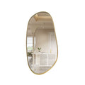 Contemporary 110x56cm Wood Frame Hanging Mirror Unique Irregular Classic Wall Decor for Home