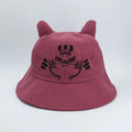 New Custom 6-Panel Bucket Hat for Children Cute Animal Ear Crochet Pattern with Velour Fabric for Fishing and Parties