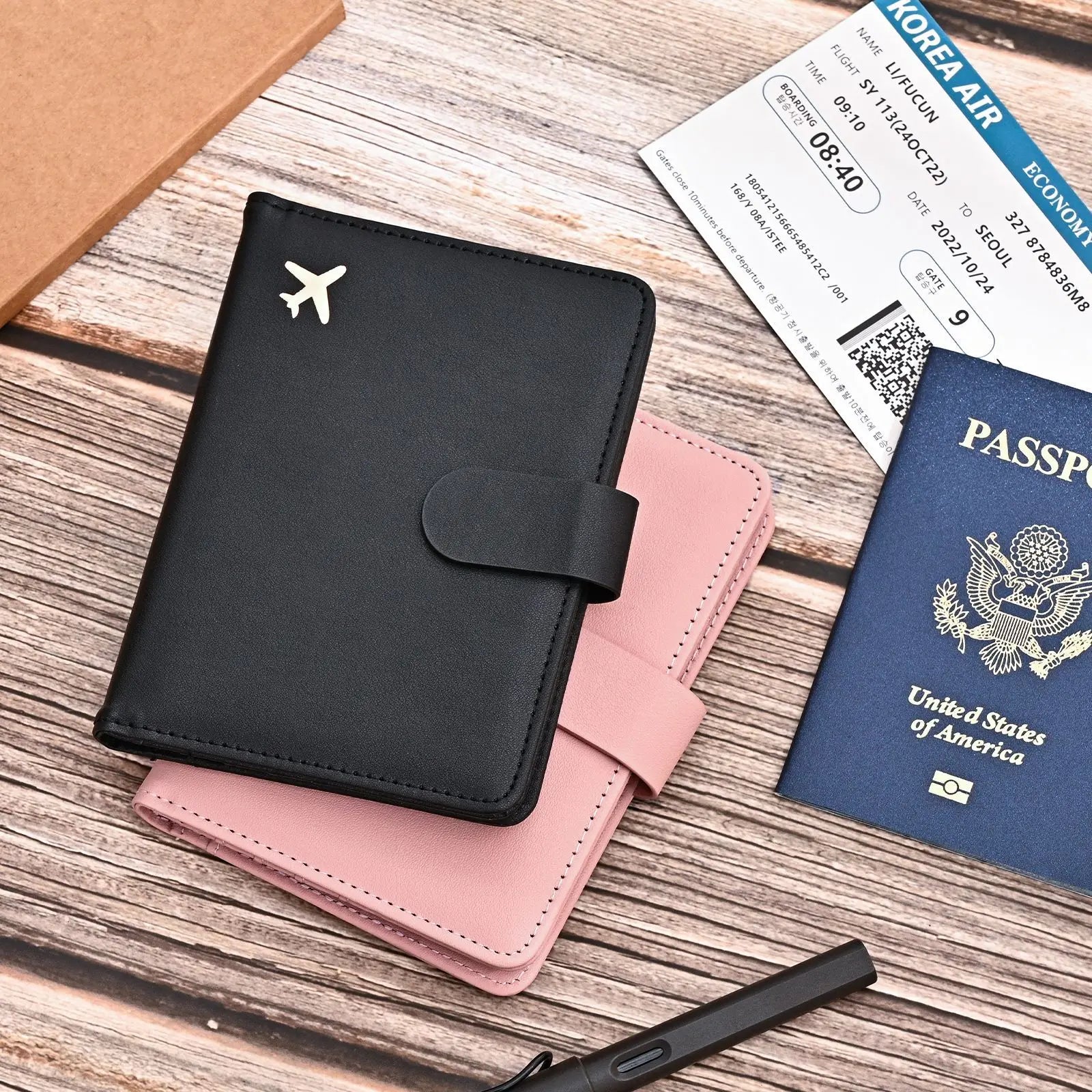 Wholesale Customised PU Leather Solid Best Selling Travel Wallet Credit Card Passport Rfid Sublimation CCC