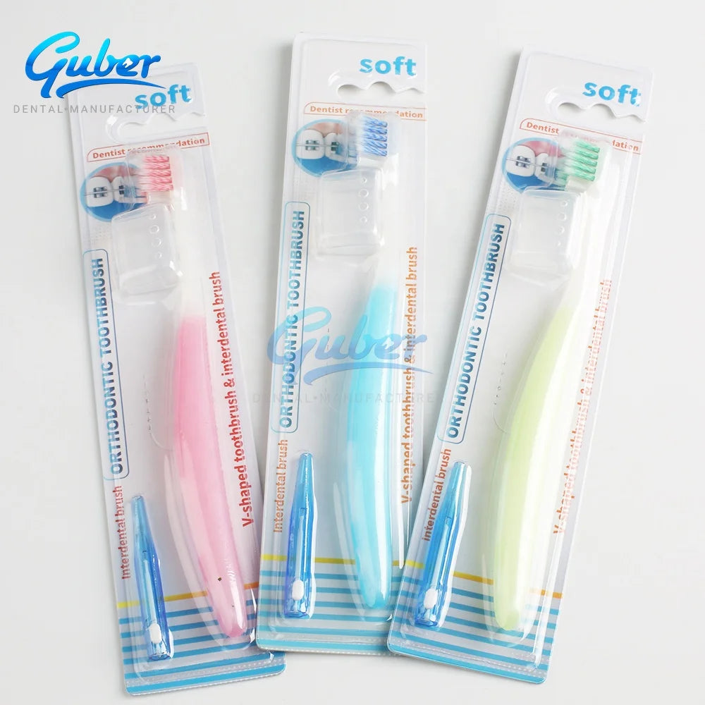 Dental Consumables Orthodontic Interdental Travel Care Brush Ortodoncia Cleaning Kit with Medium Bristles