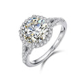 3ct 9mm Moissanite Ring Jewelry 925 Sterling Silver Moissanite Engagement Ring  Pure Silver White Gold Plated Rings for Women