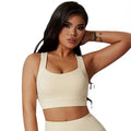 Hot-Selling New European and American Style Nylon Elastane Contour-wrapping Three-dimensional Stitching Sexy Yoga Set