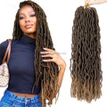 African Soft Dreadlocks 100g 24 Inch Ombre Faux Locs Nu Goddess Locs Crochet Hair Synthetic Braid Hair for Women