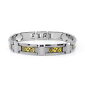 Luxury Cross Link Tungsten Bracelet Mens Jewelry Anti Scratch Golden Dragon Design Tungsten Bracelets Extension Lock Available
