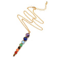 Fashion Handmade Braided Real Natural Stone Beads Pendant Women Mens 7 Chakra Healing Necklace Jewelry
