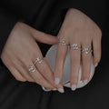 925 Sterling Silver Ring Adjustable Letter Finger Rings for Girls