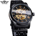 Winner Automatic Watch Waterproof Stainless Steel Skeleton Mechanical Men Watches Luxury Luminous Man Wristwatch Custom logo