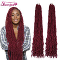 Customizable Crochet Braiding Hair Extensions 21 Strands Soft Faux Locs Synthetic Hair