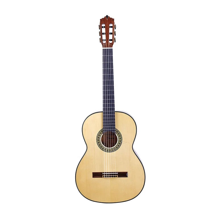 Professional Handmade Flamenco Guitar Solid AAA Engelmann Spruce Top Solid Cypress Back & Sides Spanish One Piece Joint