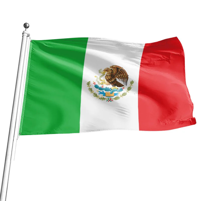 For Sale Flags Factory Supply Free Design Logo Personalized Banner 3x5 Customized Advertising Digital Printed 3x5Ft Mexico Flags