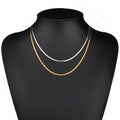 18K Gold Plated Stainless Steel Silver Link Chain Men Women Chain Necklace