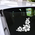Hibiscus Flowers Sticker Car Laptop Window Mortorbike Wall Vinyl Decal Gift Die Cut Decals Latop Window Glass