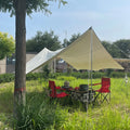 Outdoor Poly Cotton Rain Fly Waterproof 3000mm Lightweight Survival Gear Shelter Outdoor Camping Rainfly  Sun Tarp