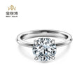 18K Lab Diamond Engagement Ring Solitaire Diamond Ring White Gold Rings for Women
