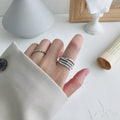 Trendy Jewelry Design Hot Selling 925 Multilayer Plait Standoff Classic Ringent S925 Sterling Silver Rings for Women CJ014