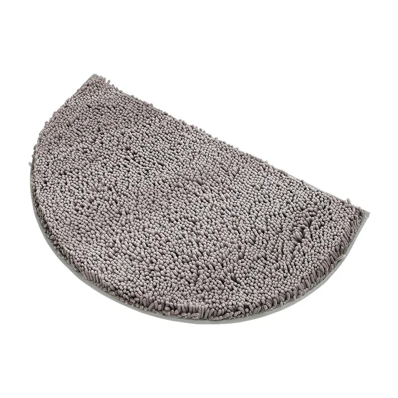 Semi-circular Chenille Floor Mat Thickened Encrypted Absorbent Non-slip Modern Pet Friendly Bathroom Kitchen Rug Home Decor