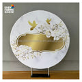 Custom New Design Aluminium Circular Display Racks with Fabric Photography Backgrounds
