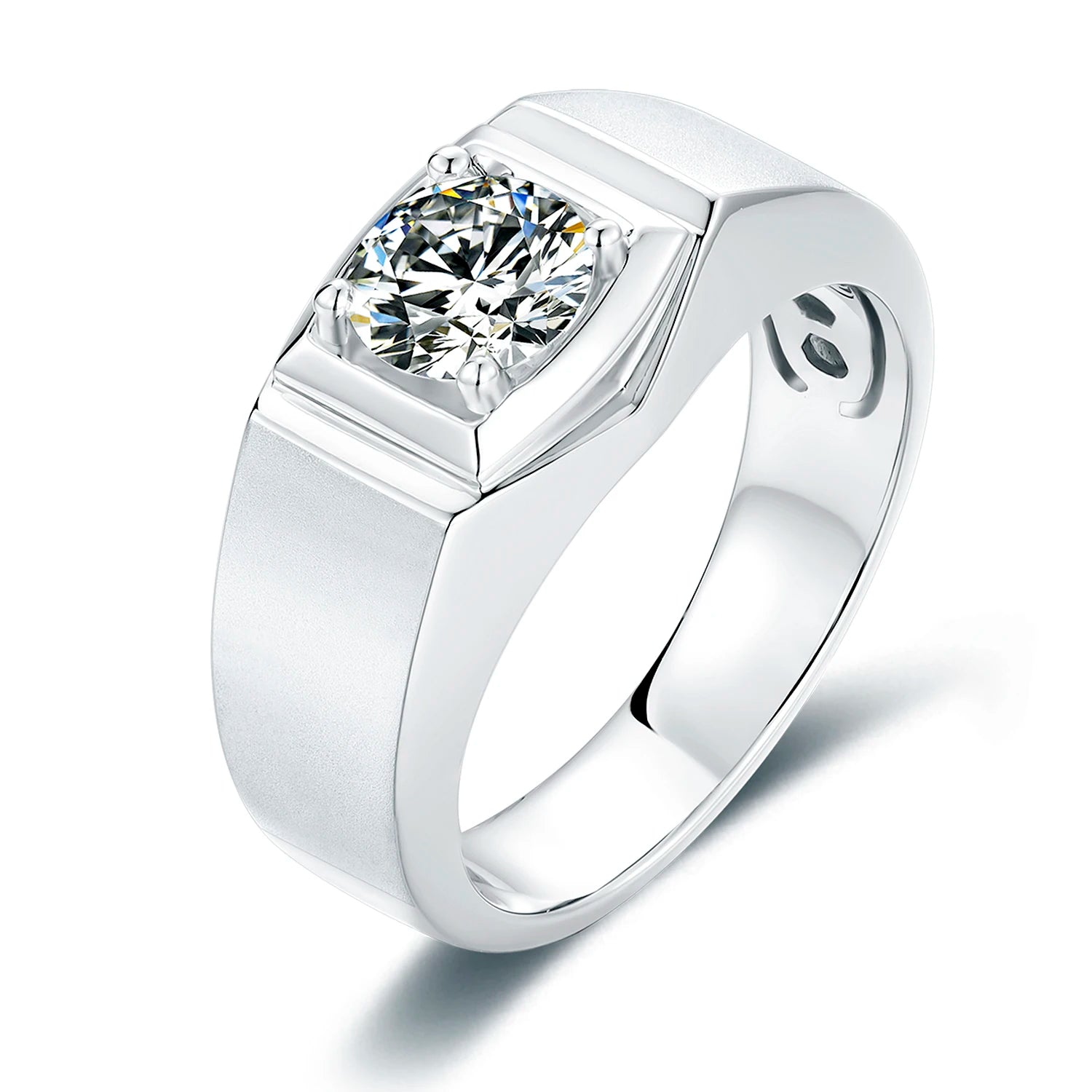 New Design Wedding Engagement Gift Diamond 925 Sterling Silver Couple Moissanite Mens Rings