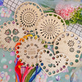 TaiLai Wooden Thread Holder and Embroidery Floss Organizer for Cross-Stitch and Sewing Supplies Macrame Basket Base Wooden