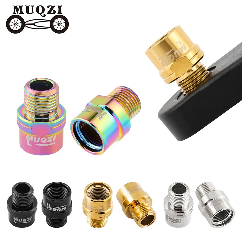 MUQZI Bicycle Pedal Extension Bolts Crank Accessories 16mm Pedal Axle Extender for MTB Road Bike Pedal