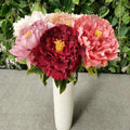 European Style Retro Luxury 16cm Single Polish Peony Wall Road Lead Living Room Home Decoration Flower