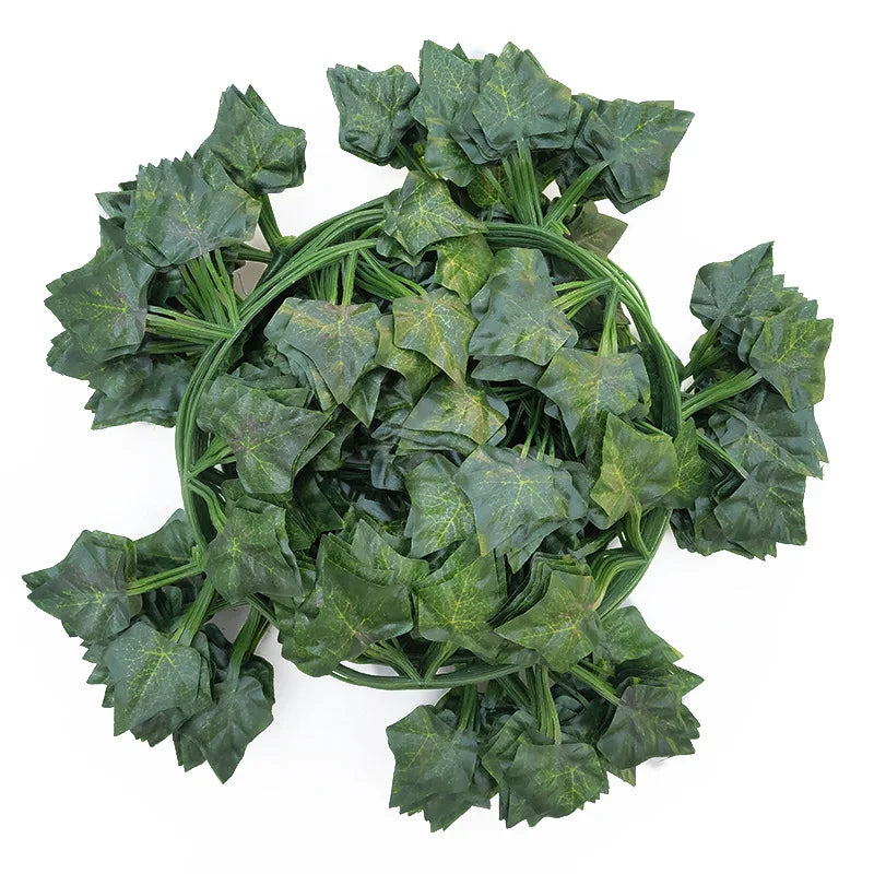 M294 Hot Selling Artificial Ivy Grape Leaves Plants Greenery Garlands Faux Vineyard Vines for Party Garden Wall Decoration